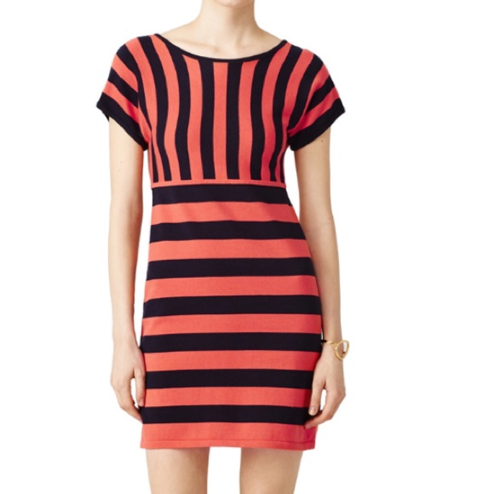 Trina Turk Orange and Navy dress
